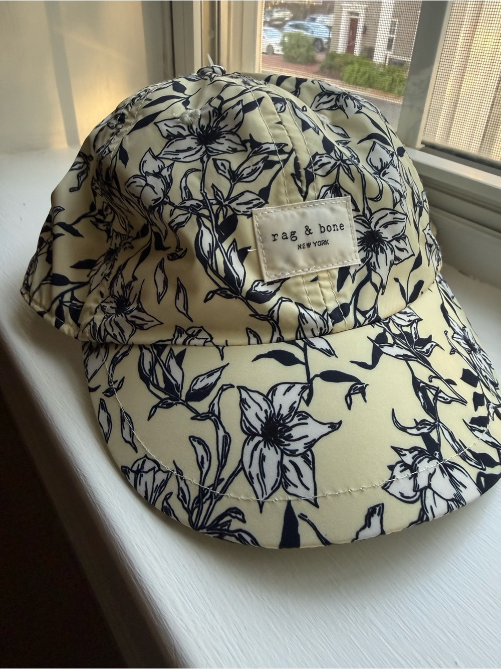 Rag & Bone Yellow Floral Addison Baseball Cap NEW
